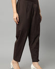 Black Straight Fit Chocolate Drainpipe Pants