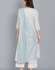 Dark Gray The Light Blue Lurex Kurta with Dupatta - Set of 3