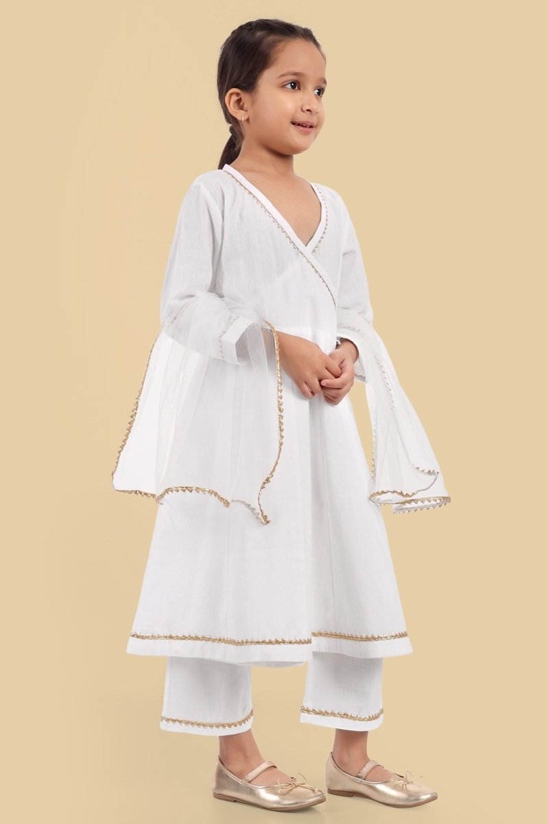 V-neck Offwhite Angrakha Style - Set of 3 - Mera Rang