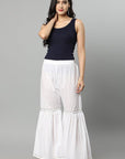 Lavender White Cotton Gota Gharara Pants