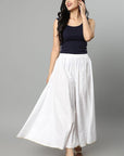 White Smoke White Cotton Gota Sharara