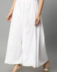White Smoke White Cotton Gota Sharara