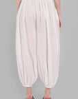 Gray White Cotton Harem Pants