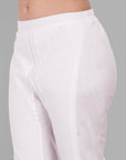 White Cotton Tulip Pants - Mera Rang