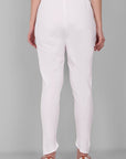 White Cotton Tulip Pants - Mera Rang