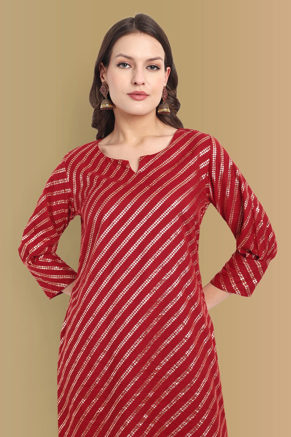 Handcrafted Aamna Short Cotton Banarasi &amp; Cotton Silk Tulip pant