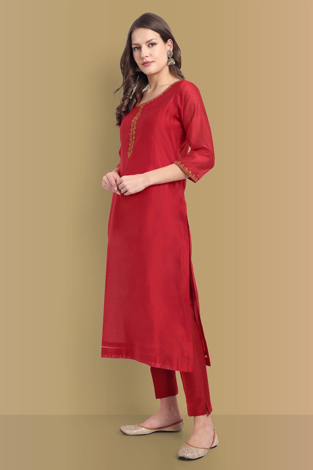 Women Chanderi Kurta Sets