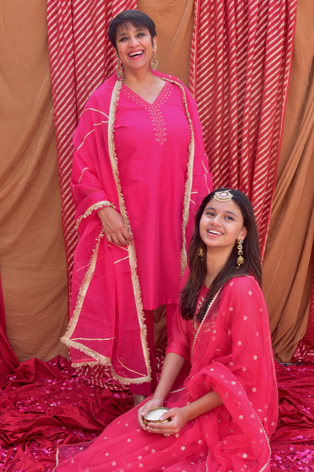 Hand Crafted Chanderi Pink Kurta