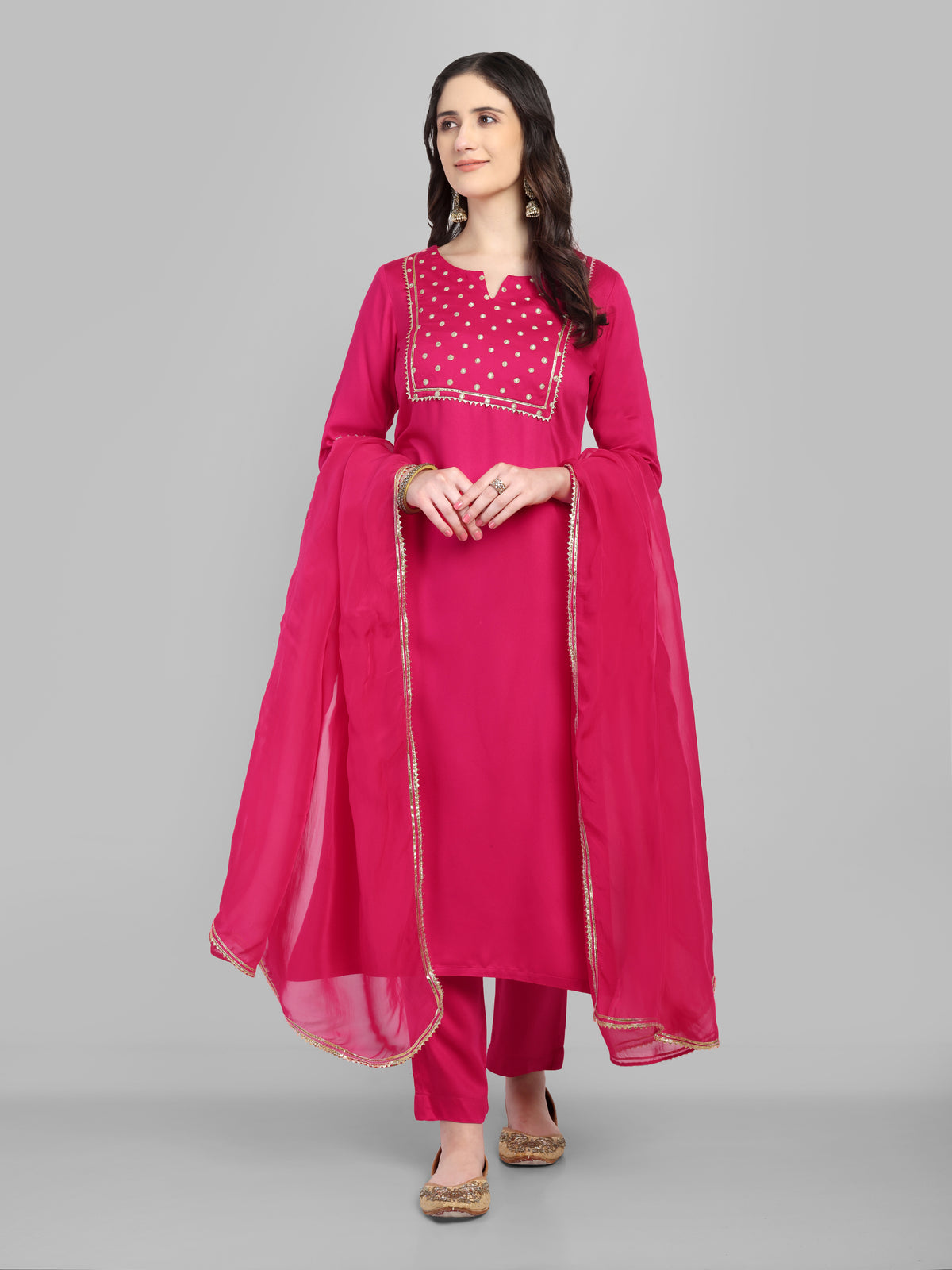 Viscose Silk Long kurta Set of 3