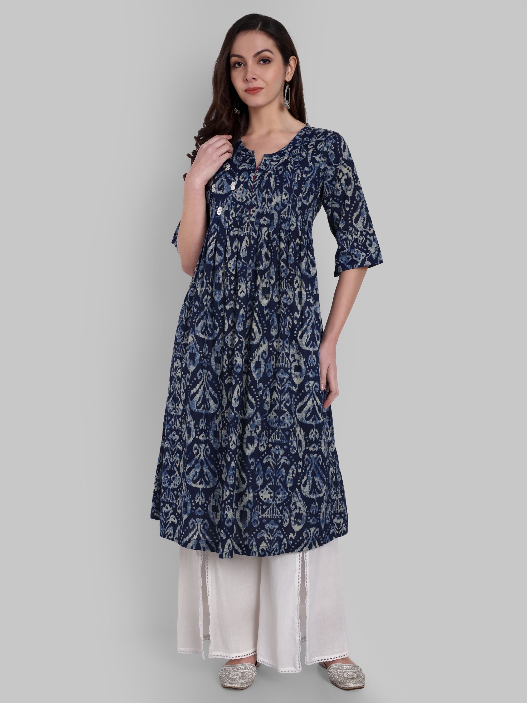 Mehek Shell button Kurta – Mera Rang