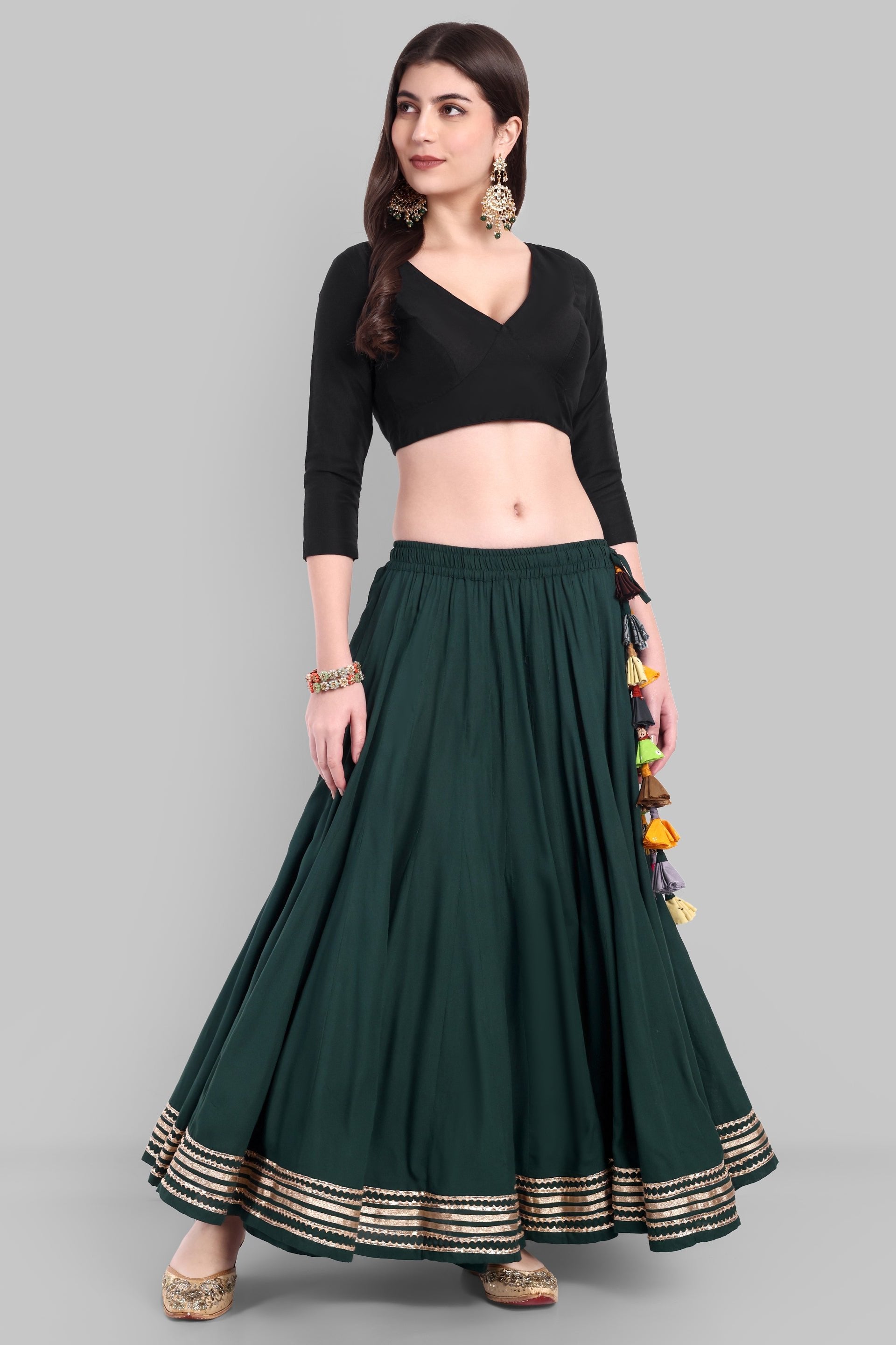 Nadira Padded Black Textured Silk Blouse