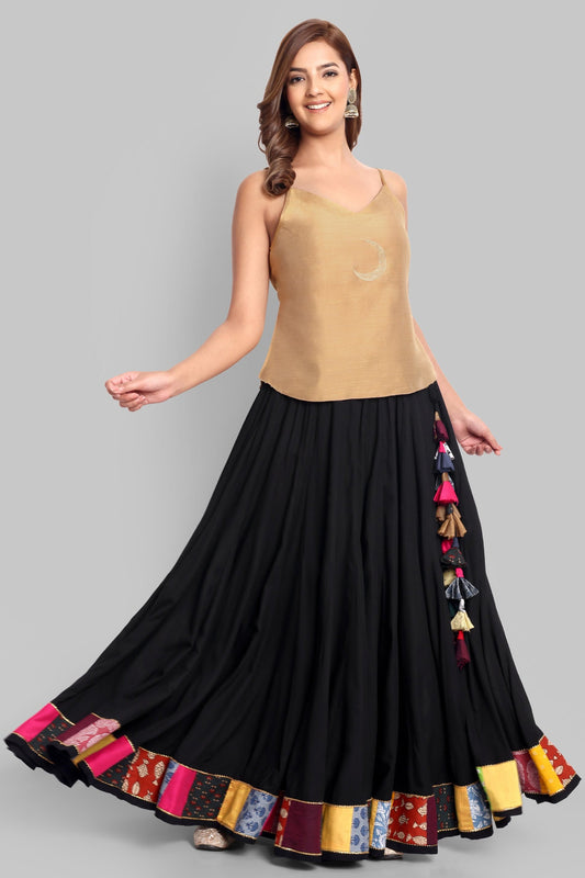 Old Gold Cotton Silk Embroidery Top