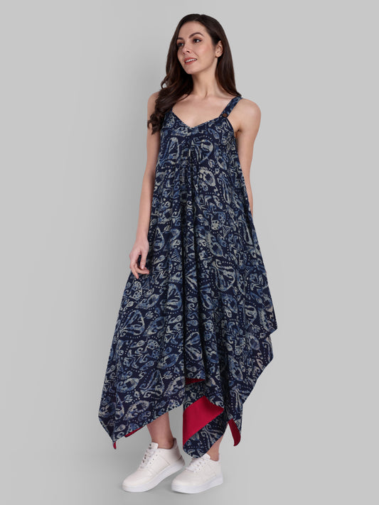 Indigo Long Alisha Handkerchief Dress