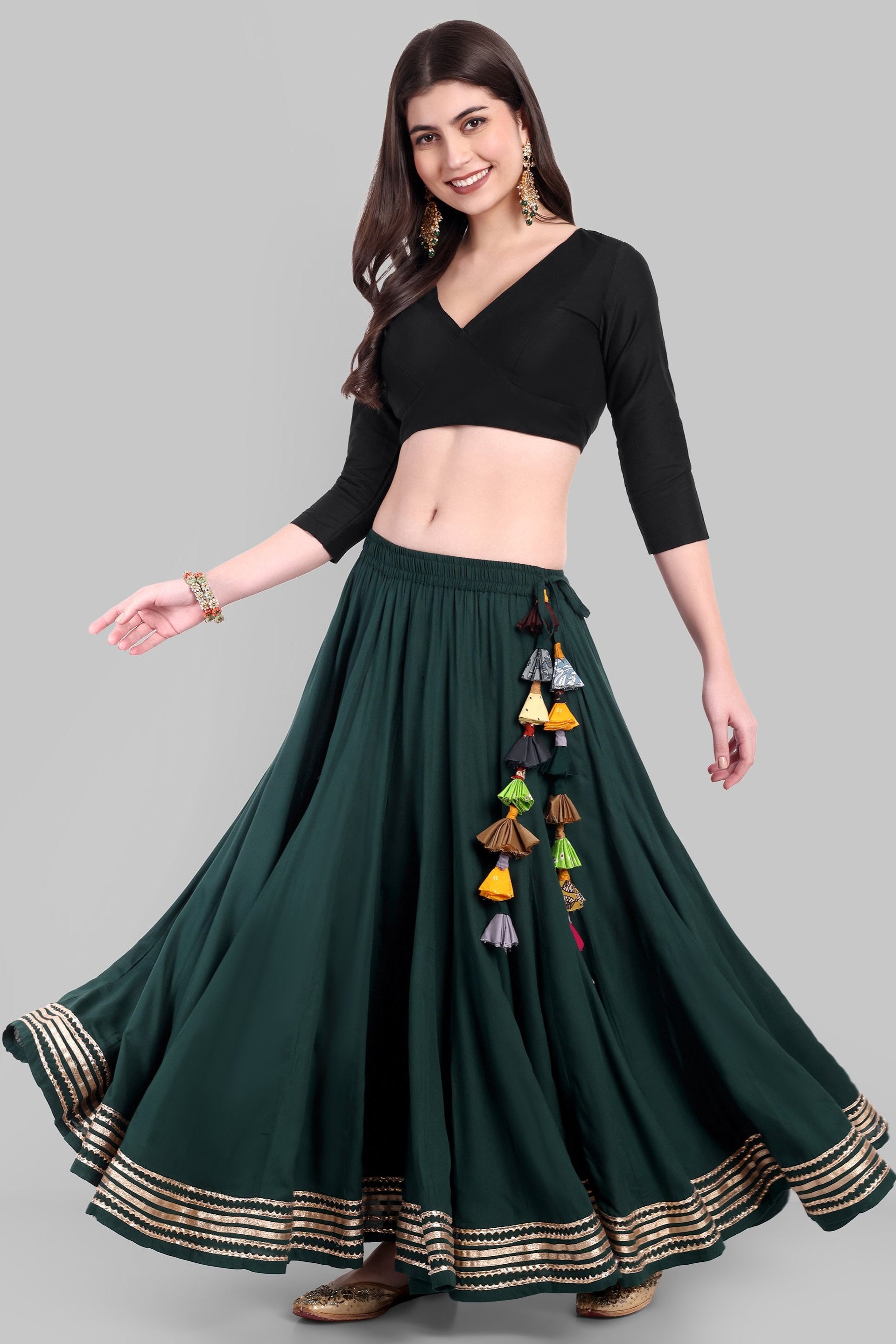 Nadira Black Silk Blouse