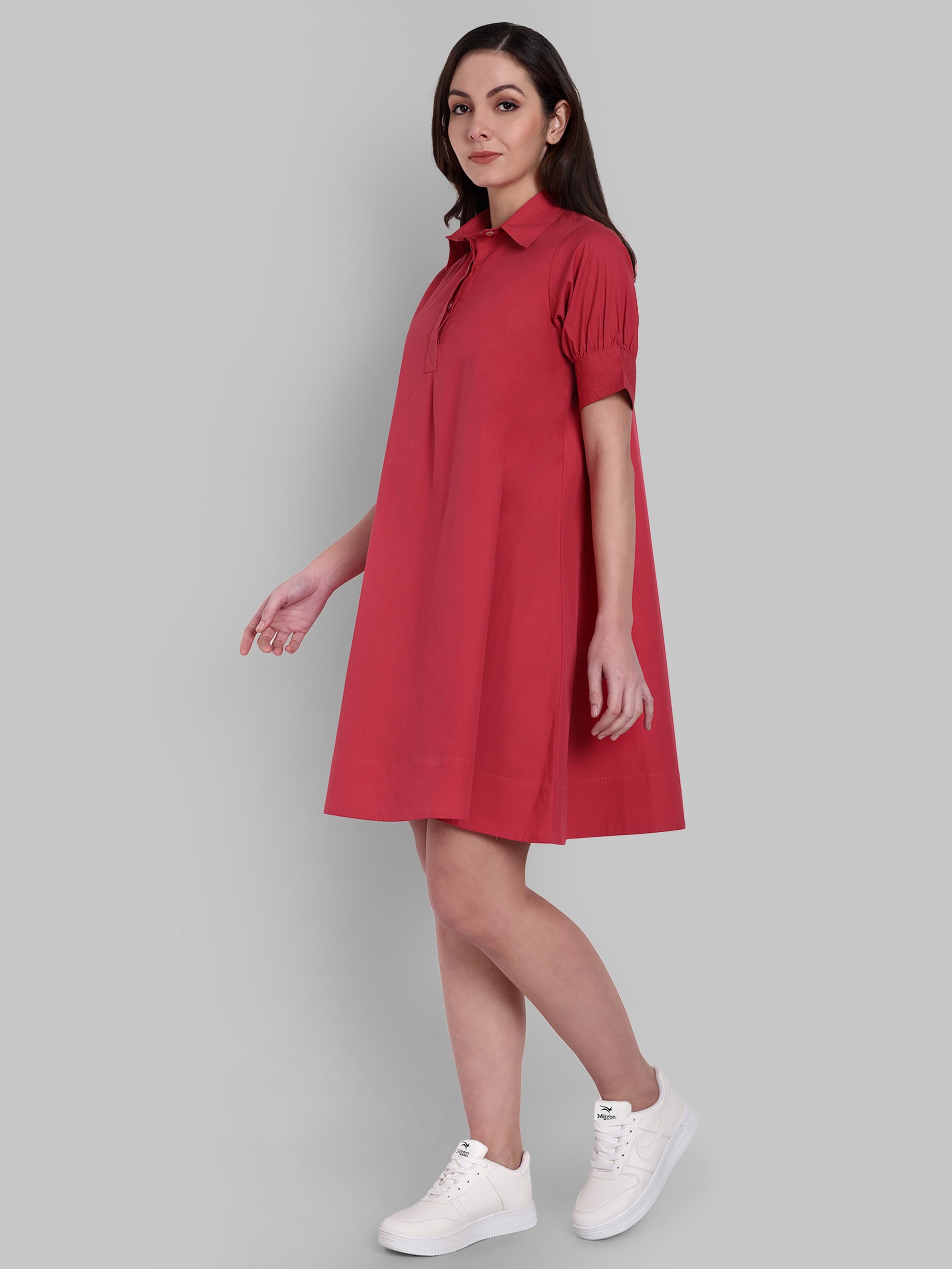 Pink Red Weekend Dress – Mera Rang