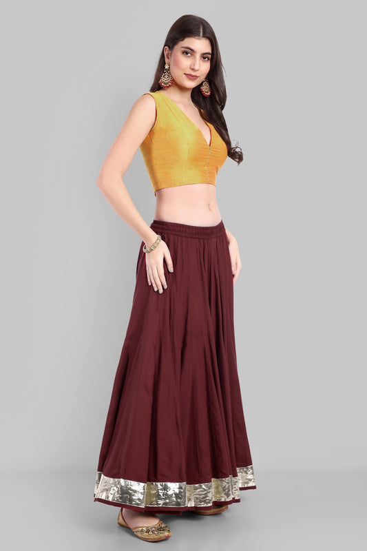 Mustard Cotton Silk Padded Blouse