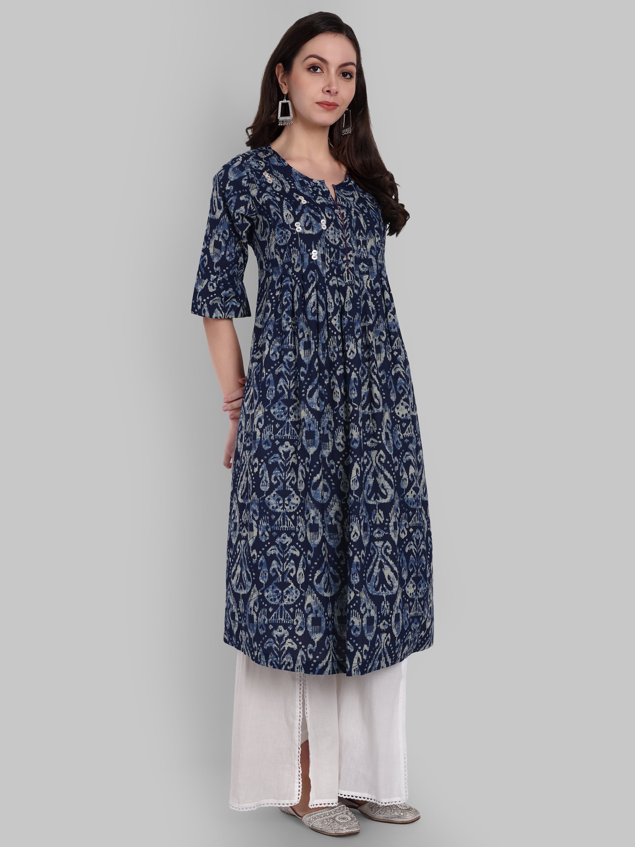 Mehek Shell button Kurta – Mera Rang