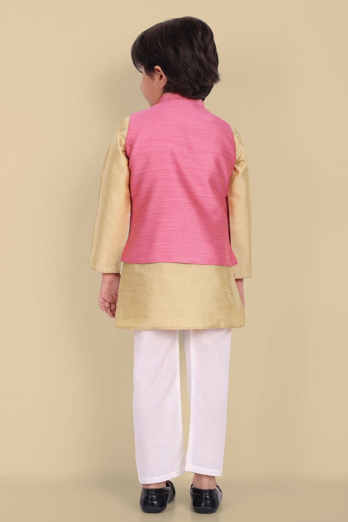 Boys Golden Kurta and Pajama