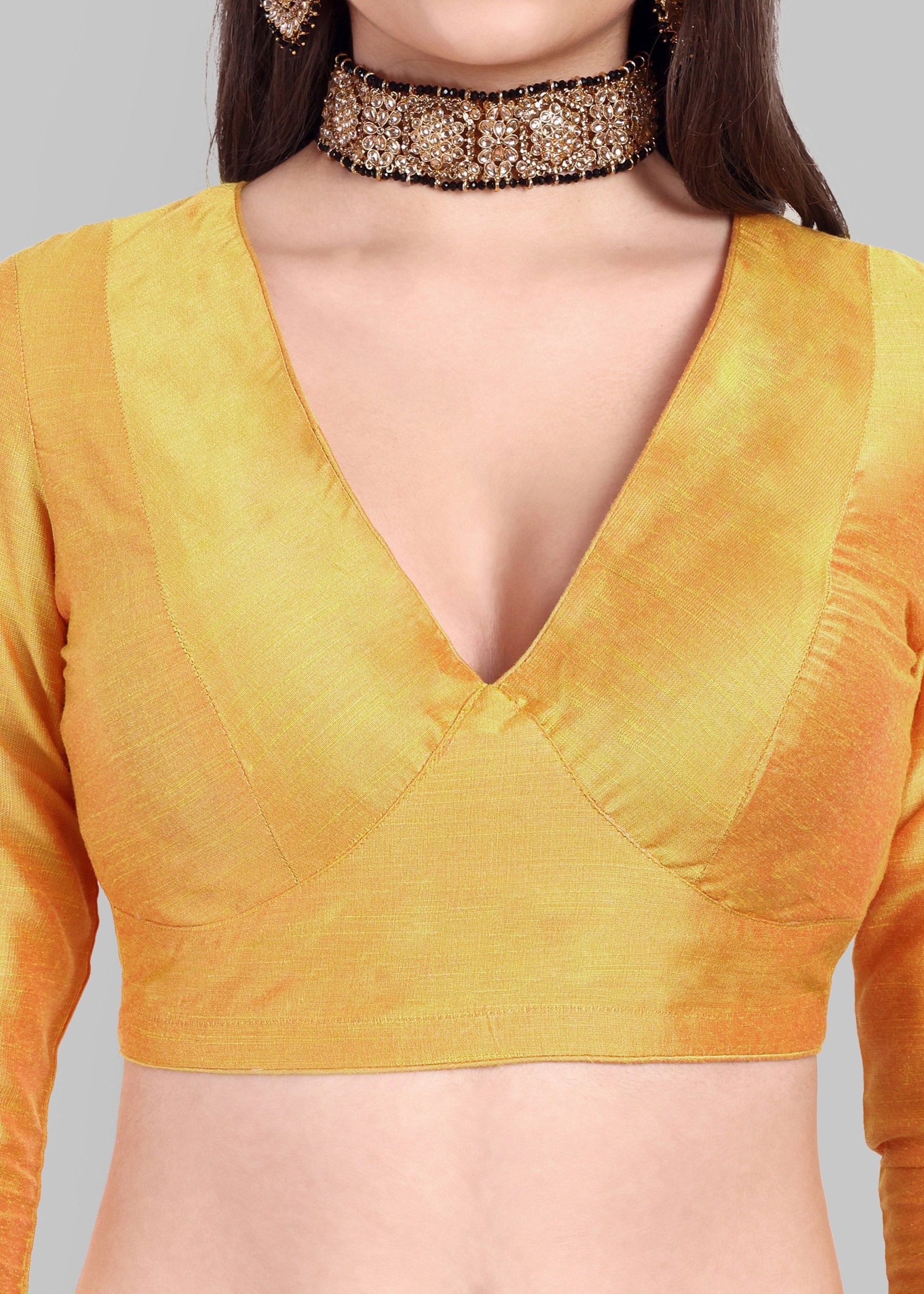 Mustard Saree Blouses