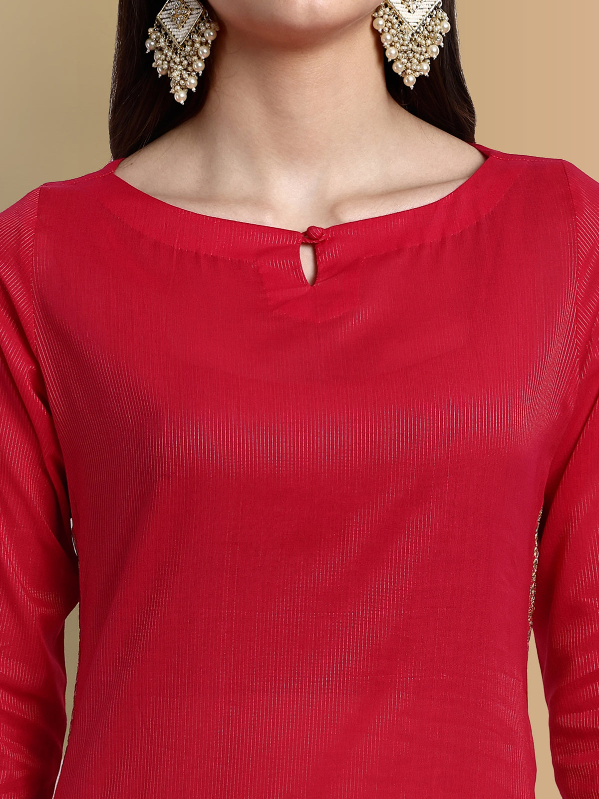 Hot Pink Side Embriodery with Elasticated Pant