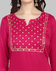 Viscose Silk Long kurta Set of 3
