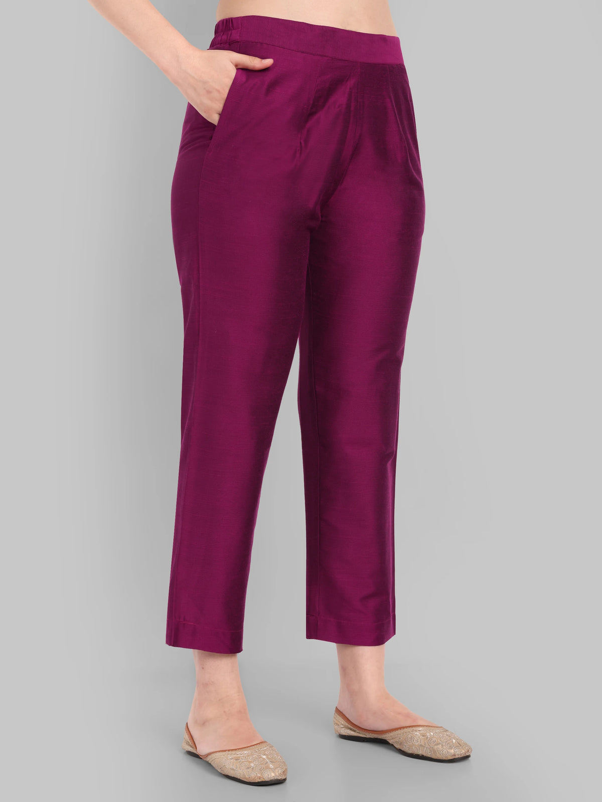 Suhana Purple V-neck Kurta & Pant - Set of 2