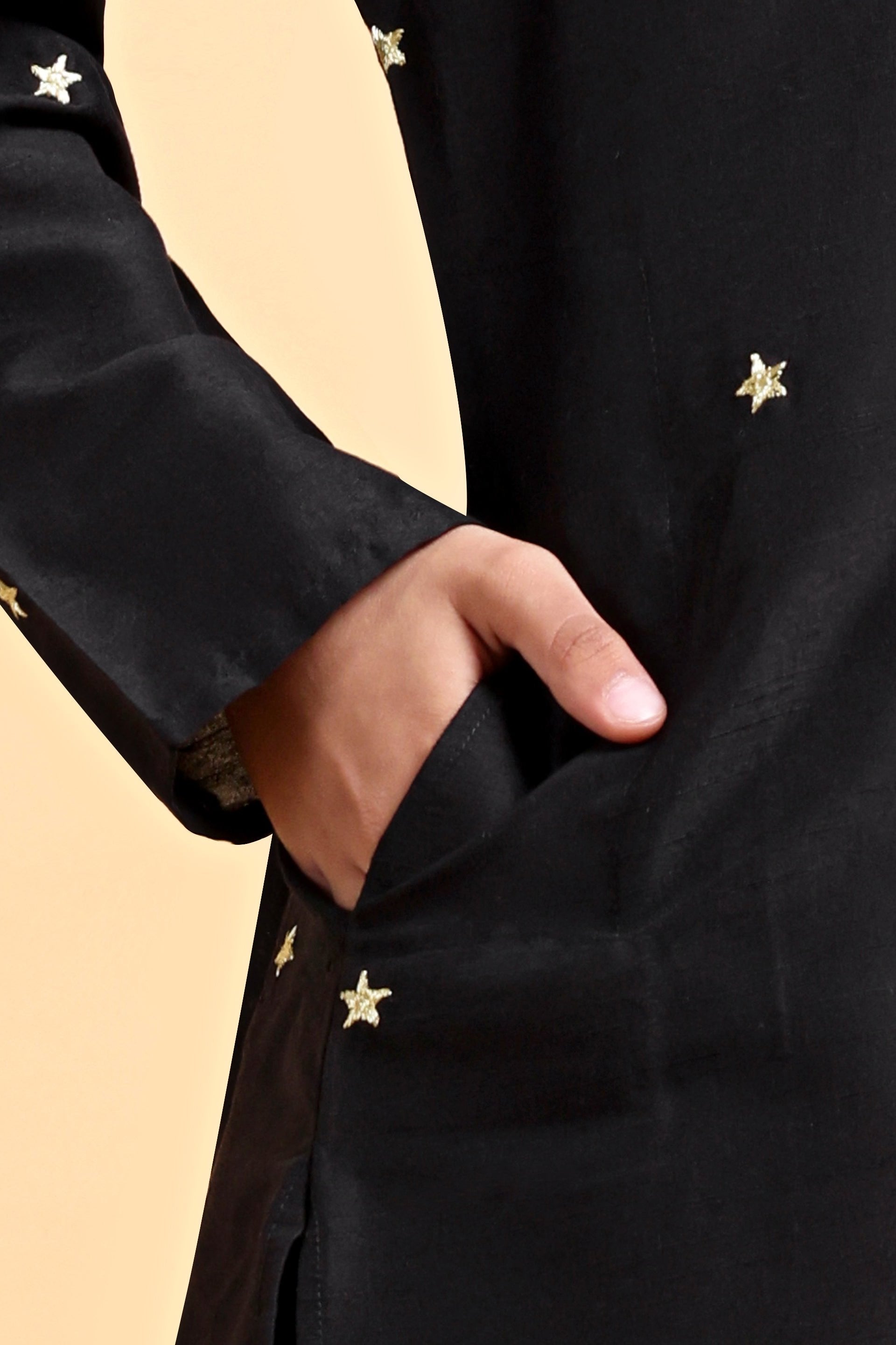 Kids Black Kurta Pajama Set Online