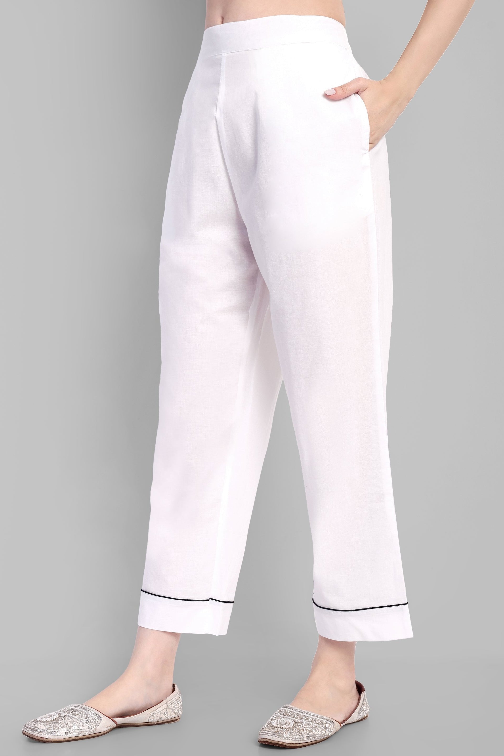 White Embriodery Kurta Pant &amp; Dupatta
