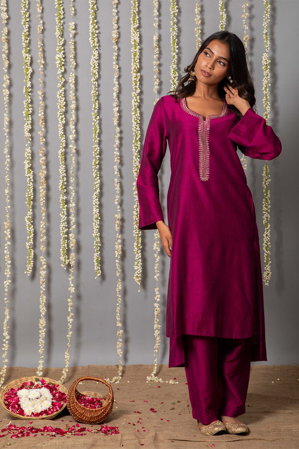 Purple Kurta Set