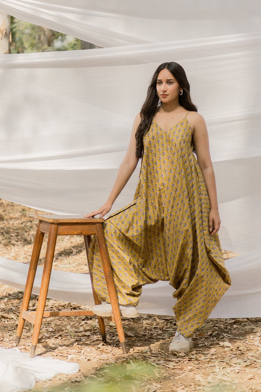 Handblock Ajrak Cotton Jumpsuit