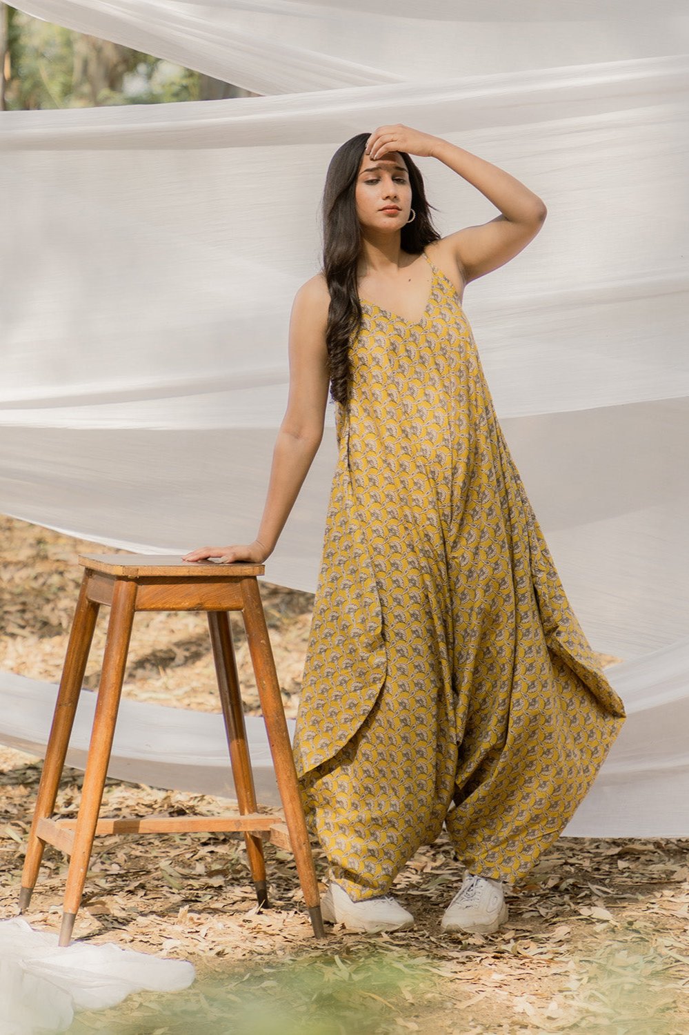 Handblock Ajrak Cotton Jumpsuit