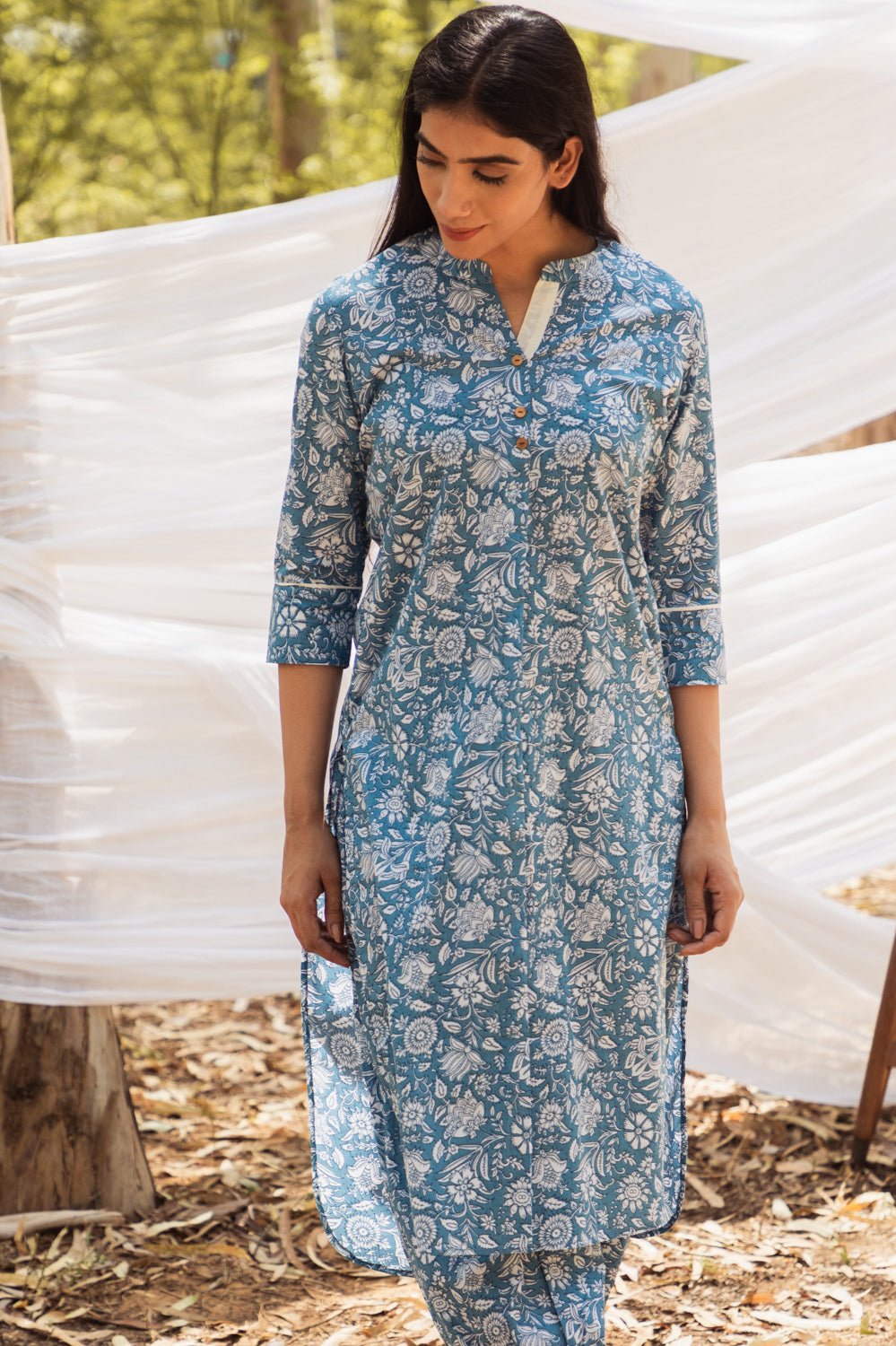 Samiya Long Kurta with Harem Pant - Set of 2
