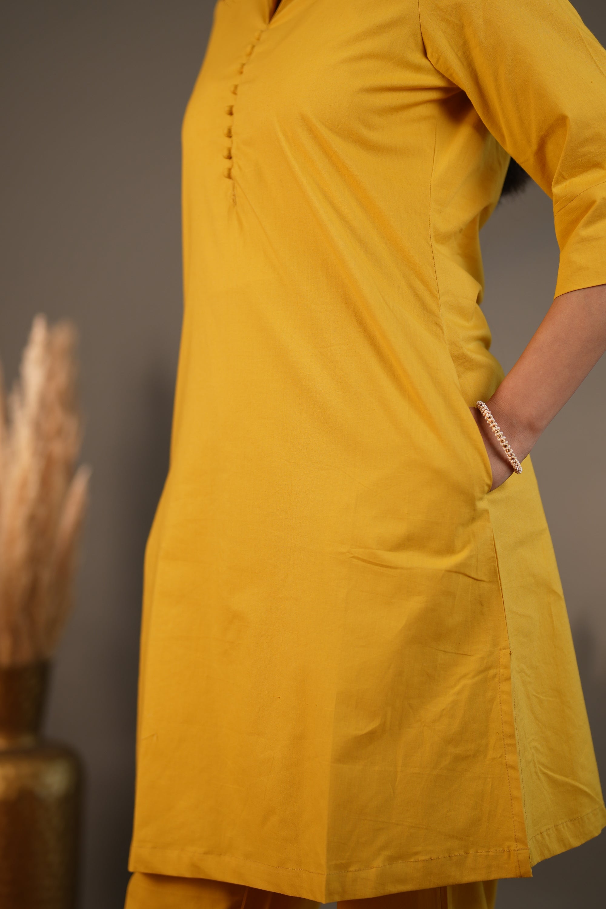 Rozana Yellow Kurta Pant - Set of 2