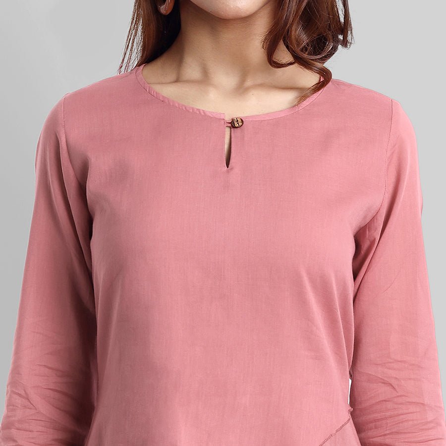 Pink Mul Cotton Haseena Dress - Mera Rang