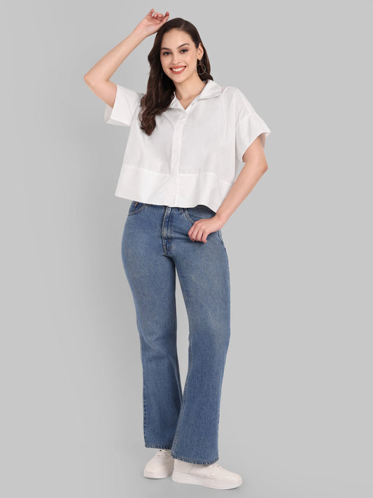 Classic White Boxy Cotton Shirt