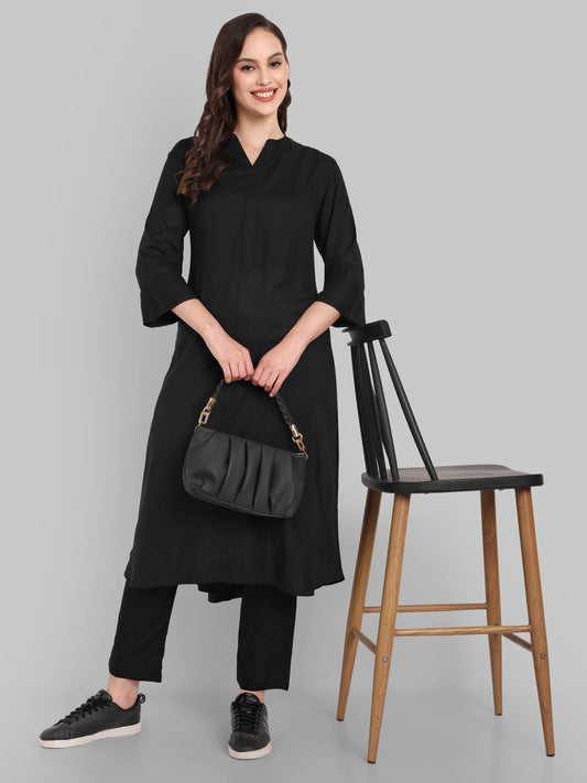 Midnight Charm Kurta with Smocked Back Set of 2