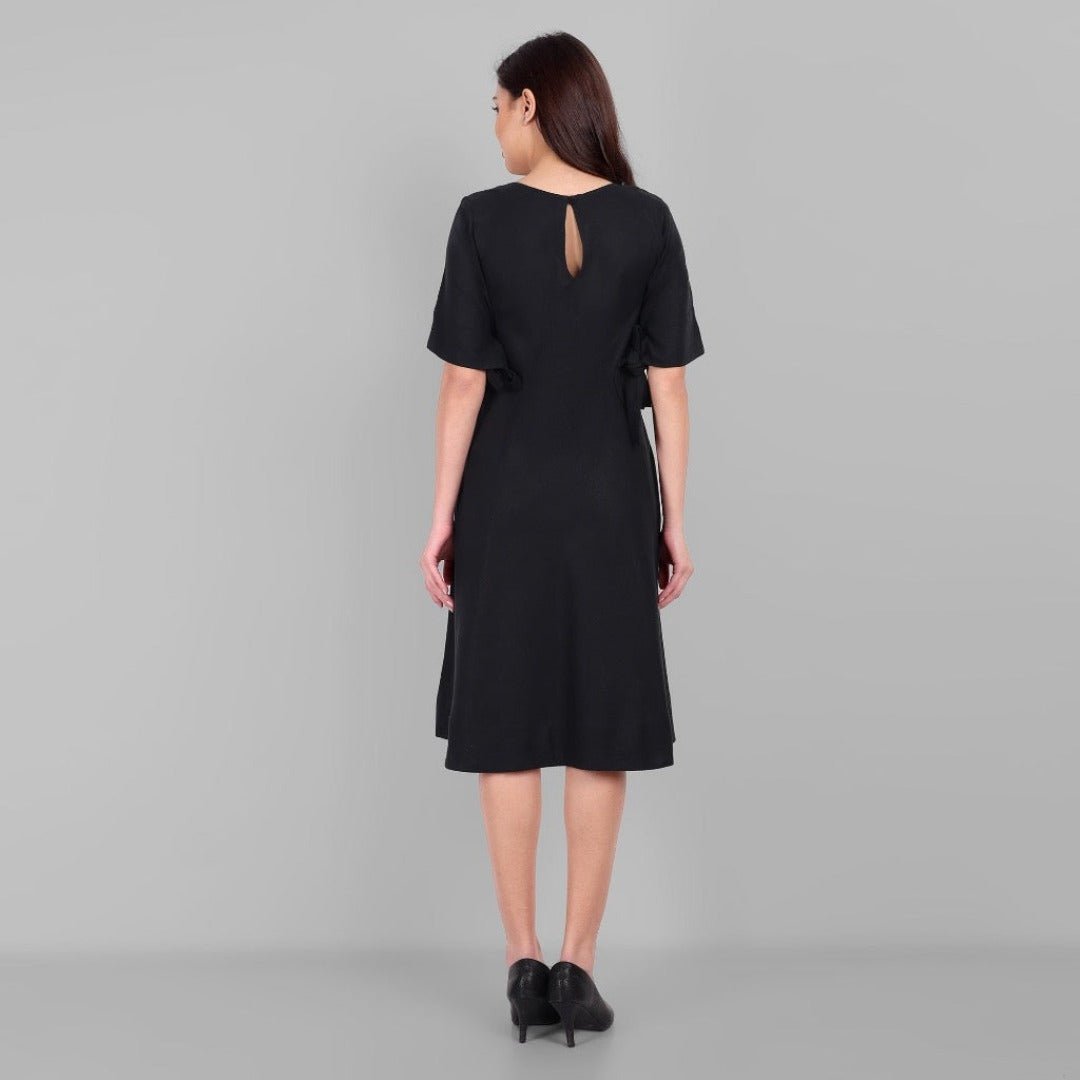 A Line Short Alina Knot Dress - Women's Mini Dresses Mera Rang A Line Short Alina Knot Dress - Women's Mini Dresses Mera Rang