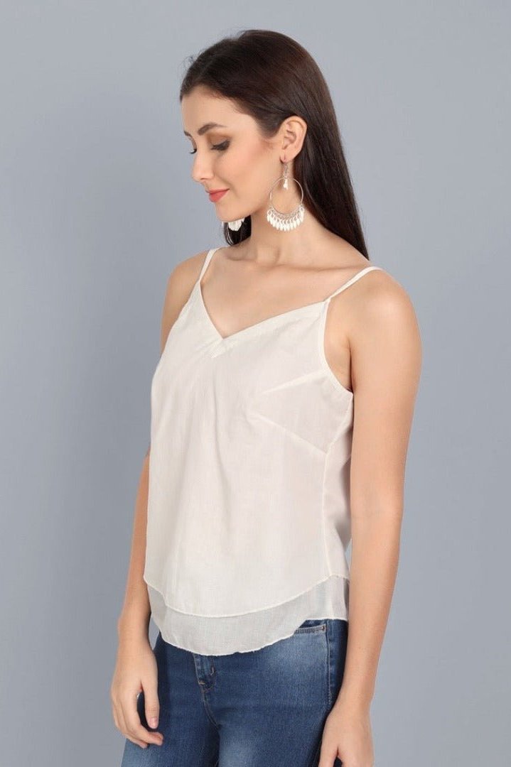 White Spaghetti Top