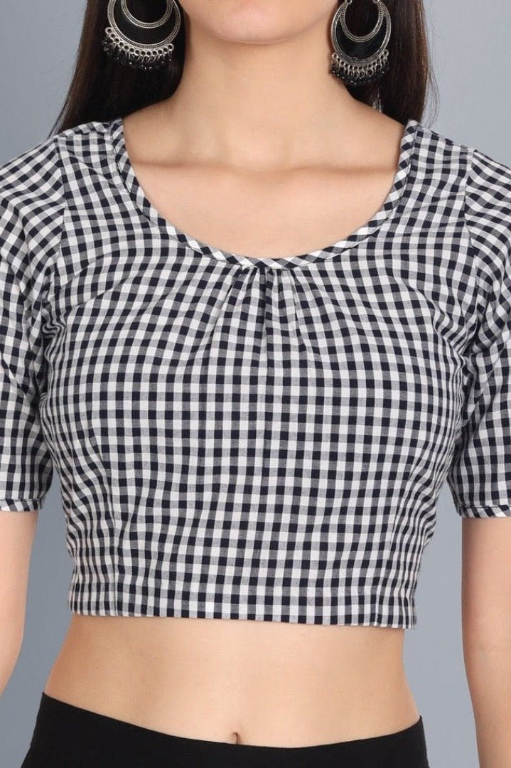 Black Gathered Blouse