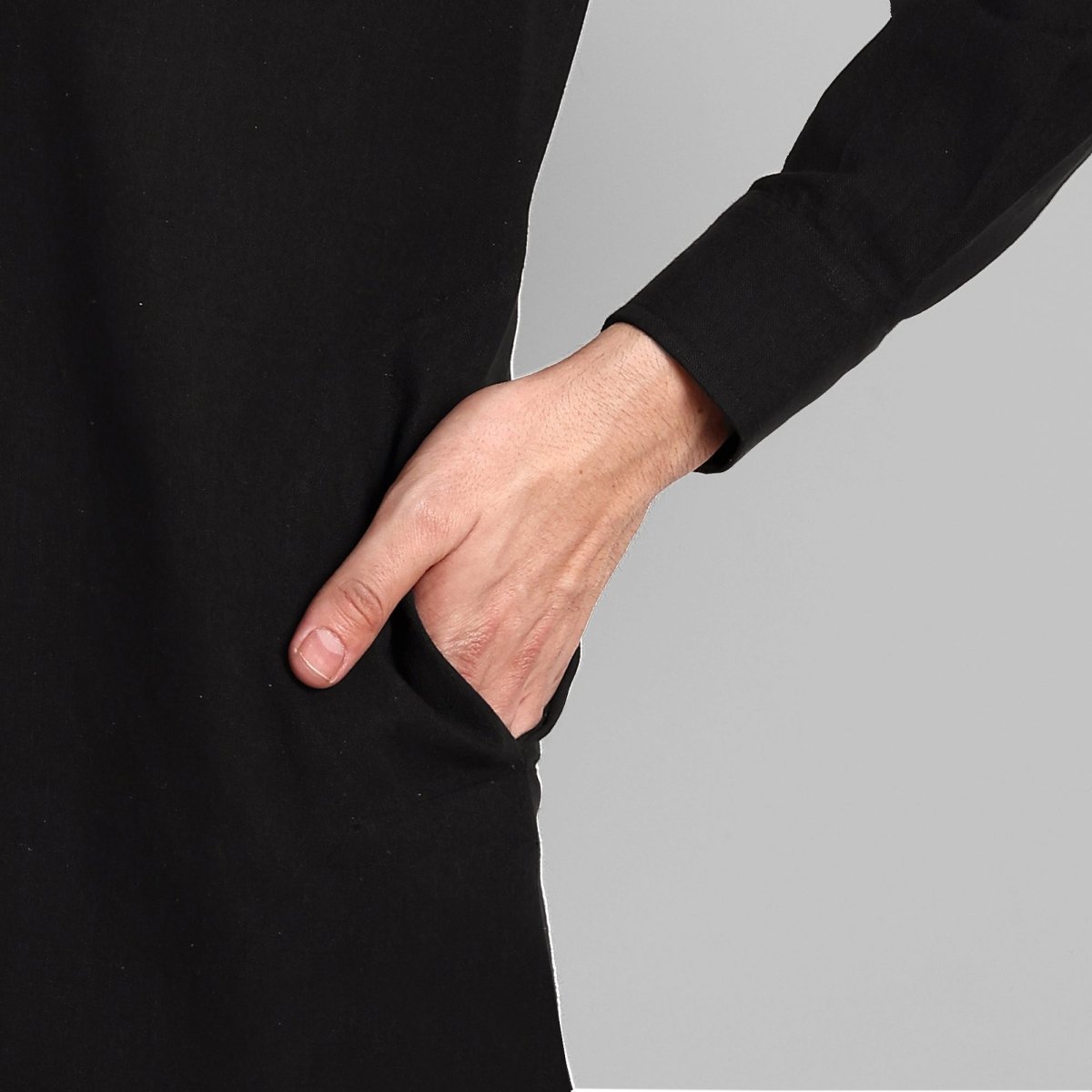 MEN&#39;S BLACK KURTA PAJAMA SET