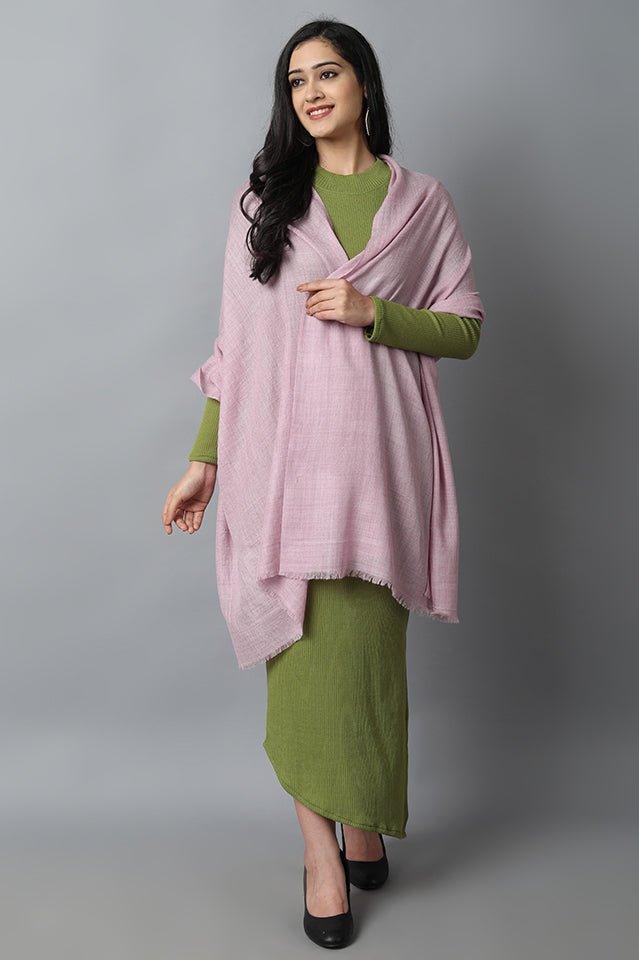 Gray Onion Pink Cashmere-Pashmina Stole