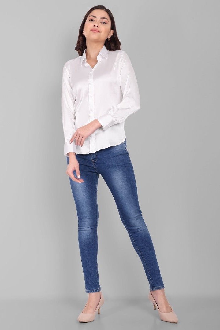 Gray Soft Satin Shirt