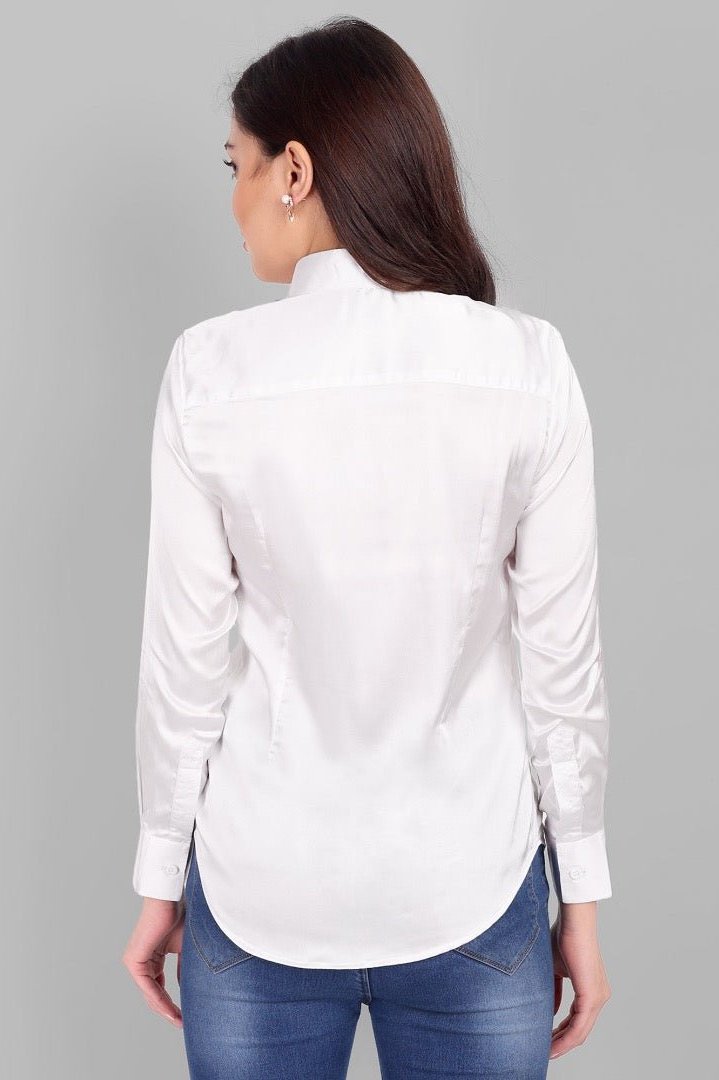 Light Gray Soft Satin Shirt