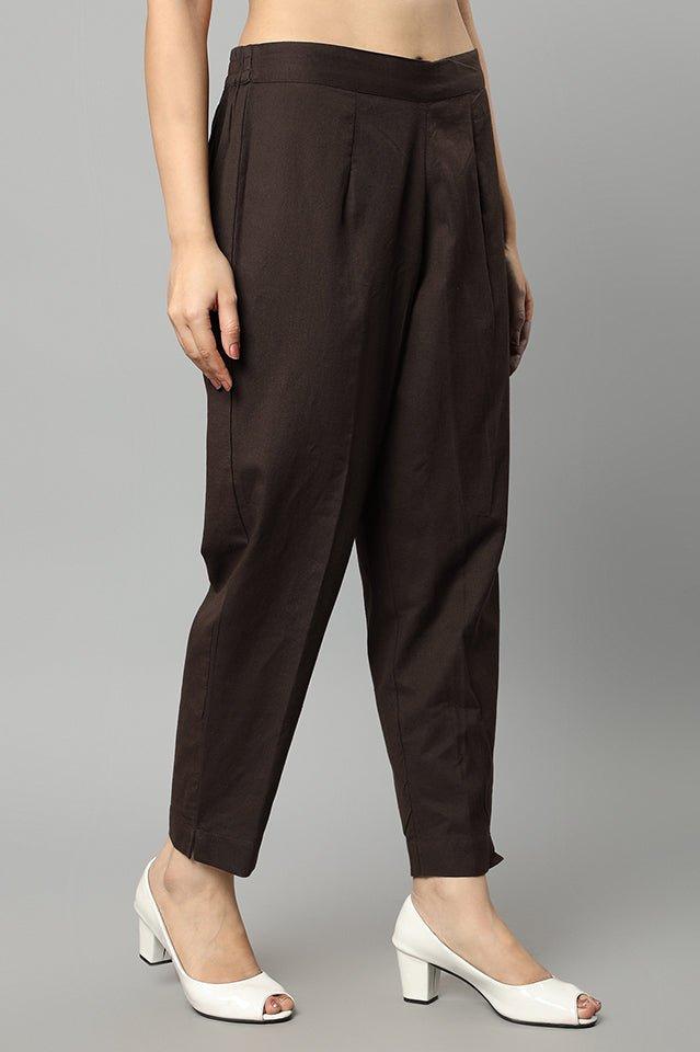 Black Straight Fit Chocolate Drainpipe Pants