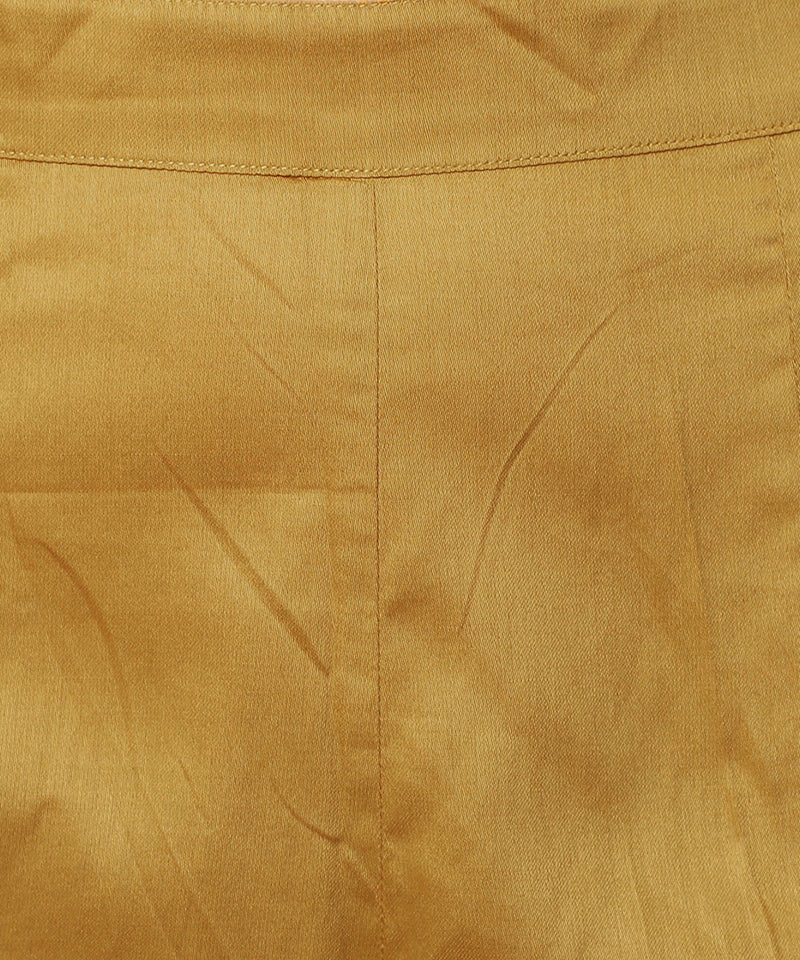 Dark Khaki Straight Fit Gilded Drainpipe Pants