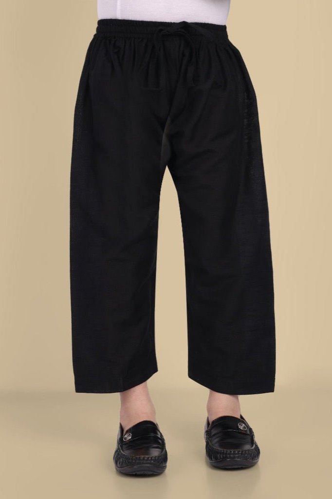 Tan Textured Cotton Silk Black Pathani - Set of 2