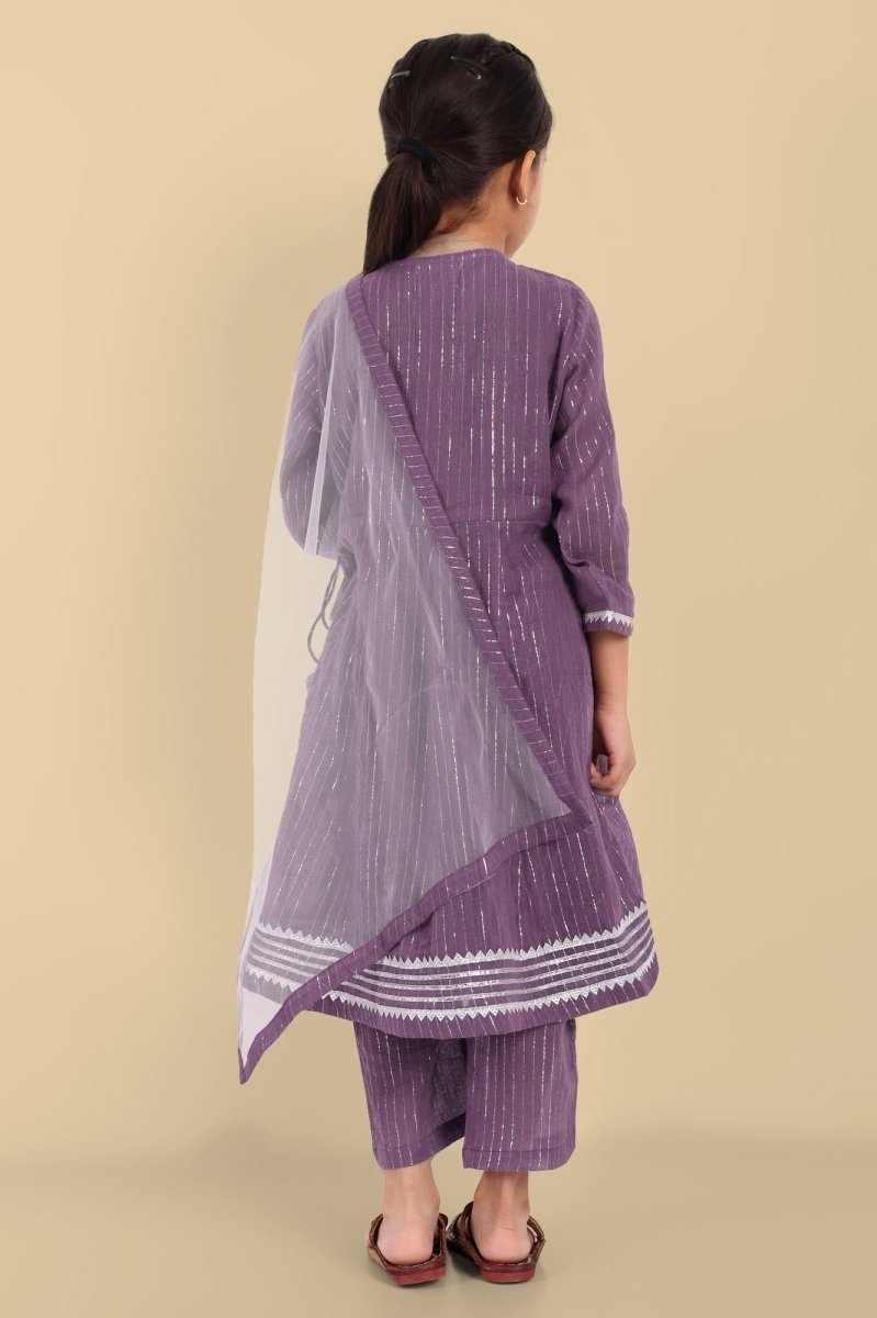 V-Neck Kaasni Anarkali with Dupatta - Mera Rang